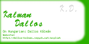 kalman dallos business card